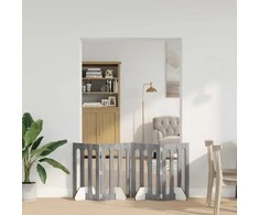 Sulankstomas šunų tvora 4 pcs Pilka Sonoma 201 x 38 x 70 cm