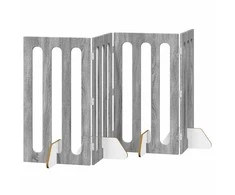 Sulankstomas šunų tvora 4 pcs Pilka Sonoma 201 x 38 x 90 cm