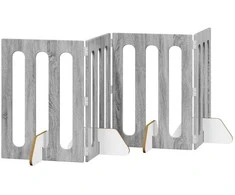 Sulankstomas šunų tvora 4 pcs Pilka Sonoma 201 x 38 x 70 cm