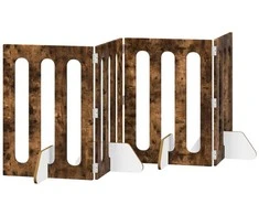 Sulankstomas šunų tvora 4 pcs Rūkytas Ąžuolas 201 x 38 x 70 cm