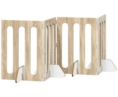 Sulankstomas šunų tvora 4 pcs Sonoma ąžuolas 201 x 38 x 70 cm