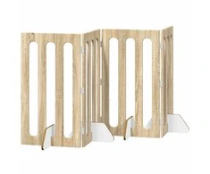 Sulankstomas šunų tvora 4 pcs Sonoma ąžuolas 201 x 38 x 90 cm