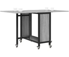Sulankstomas valgomojo stalas su ratukais 130 x 80 x 76,5 cm