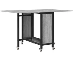 Sulankstomas valgomojo stalas su ratukais 130 x 80 x 76,5 cm