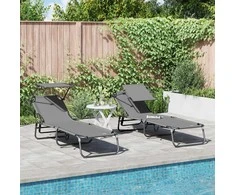 Sulankstomas gultas 2 pcs Pilka 190 x 57 x 81 cm Oksfordas