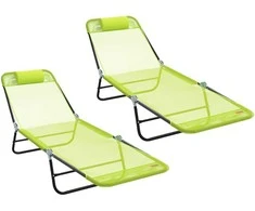 Sulankstomas gultas 2 pcs Žalia 182 x 55 x 85,5 cm Tekstilenas