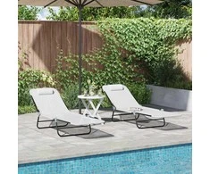 Sulankstomas gultas 2 pcs Kreminė 182 x 55 x 85,5 cm
