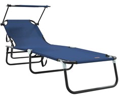 Sulankstomas gultas 2 pcs Mėlyna 190 x 57 x 81 cm Oksfordas