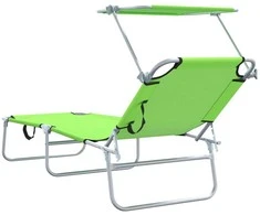 Saulės gultas 2 pcs Žalia 58 x 188 x 77 cm Poliesteris