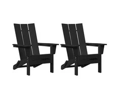 Sodo Kėdė 2 pcs Juoda 80.5 x 74.5 x 92 cm Polietilenas