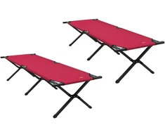 Sulankstoma Kempingo Lova 2 pcs Raudona 193 x 69 x 45 cm