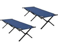Sulankstoma Kempingo Lova 2 pcs Mėlyna 193 x 69 x 45 cm