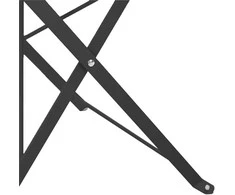 Sodo sulankstoma kėdė 2 pcs Antracitas 42 x 46 x 82cm metalas