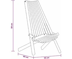 Kėdė 2 pcs Ruda 69 x 56 x 84 cm Kietos akacijos mediena