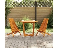 Kėdė 2 pcs Ruda 69 x 56 x 84 cm Kietos akacijos mediena