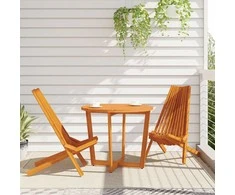 Kėdė 2 pcs Ruda 69 x 56 x 84 cm Kietos akacijos mediena