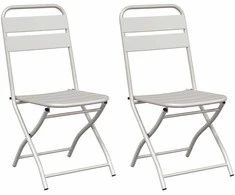 Sodo sulankstoma kėdė 2 pcs Smėlio 42 x 52 x 82cm