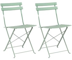 Sodo sulankstoma kėdė 2 pcs Šviesiai mėtas 42 x 46 x 82cm