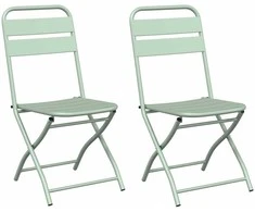 Sodo sulankstoma kėdė 2 pcs Šviesiai mėtas 42 x 52 x 82cm