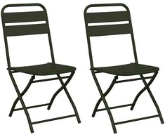 Sodo sulankstoma kėdė 2 pcs Žalia 42 x 52 x 82cm