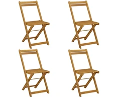 Sulankstomos sodo kėdės 4 pcs Natūrali 40 x 53 x 80 cm