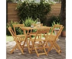 Sulankstomos sodo kėdės 6 pcs Natūrali 40 x 53 x 80 cm