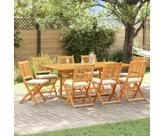 Sulankstoma kėdė su pagalve 8 pcs Balta 49 x 57.5 x 92cm