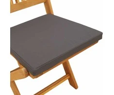 Sulankstoma kėdė su pagalve 4 pcs Pilka 49 x 57.5 x 92cm