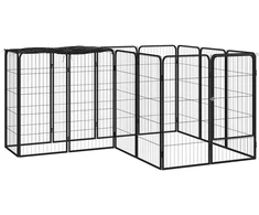 Šunų aptvaras, 14 segmentų, juodas, 50x100cm, plienas