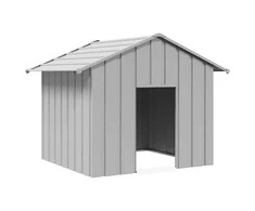 šunų namelis su stogu 131x101x102 cm cinkuoto plieno