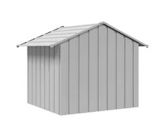 šunų namelis su stogu 131x101x102 cm cinkuoto plieno