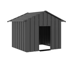 šunų namelis su stogu 131x101x102 cm cinkuoto plieno