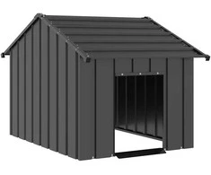 šunų namelis su stogu 83x130x85 cm cinkuoto plieno