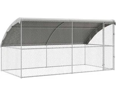 Šunų narvas 2 pcs Sidabro 4 x 2 x 2 m Galvanizuotas plienas