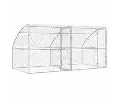 Šunų narvas 2 pcs Sidabro 4 x 2 x 2 m Galvanizuotas plienas