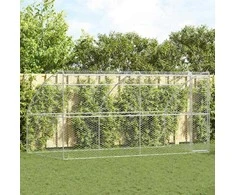 Šunų narvas 2 pcs Sidabro 4 x 2 x 2 m Galvanizuotas plienas