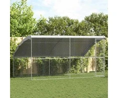 Šunų narvas 2 pcs Sidabro 4 x 2 x 2 m Galvanizuotas plienas