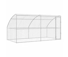 Šunų narvas 2 pcs Sidabro 4 x 2 x 2 m Galvanizuotas plienas