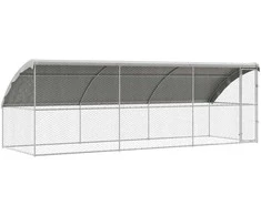 Šunų narvas 3 pcs Sidabro 6 x 2 x 2 m Galvanizuotas plienas