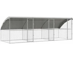 Šunų narvas 3 pcs Sidabro 6 x 2 x 2 m Galvanizuotas plienas