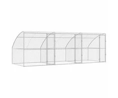 Šunų narvas 3 pcs Sidabro 6 x 2 x 2 m Galvanizuotas plienas