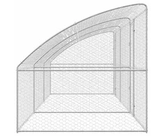 Šunų narvas 3 pcs Sidabro 6 x 2 x 2 m Galvanizuotas plienas