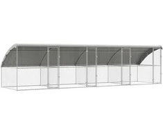 Šunų narvas 4 pcs Sidabro 8 x 2 x 2 m Galvanizuotas plienas
