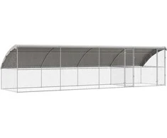 Šunų narvas 4 pcs Sidabro 8 x 2 x 2 m Galvanizuotas plienas