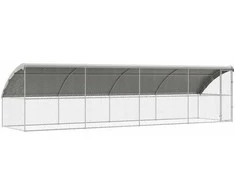 Šunų narvas 4 pcs Sidabro 8 x 2 x 2 m Galvanizuotas plienas