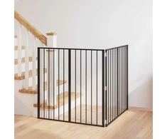 Šunų vartai 2 pcs Juodas 100 x 100 cm Cinkuota plienas