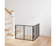 Šunų vartai 2 pcs Juodas 80 x 60 cm Cinkuota plienas