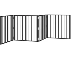 Šunų vartai 4 vnt. Juoda 60 x 60 cm Galvanizuotas plienas