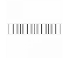 Šunų vartai 4 pcs Juodas 80 x 60 cm Cinkuota plienas
