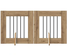 Šunų vartai su stovais 2 pcs Artisano ąžuolo 60 x 60 cm
